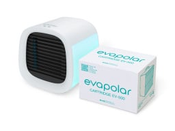 EvaChill EV-500 Personal Air Conditioner + Cartridge on a white background.