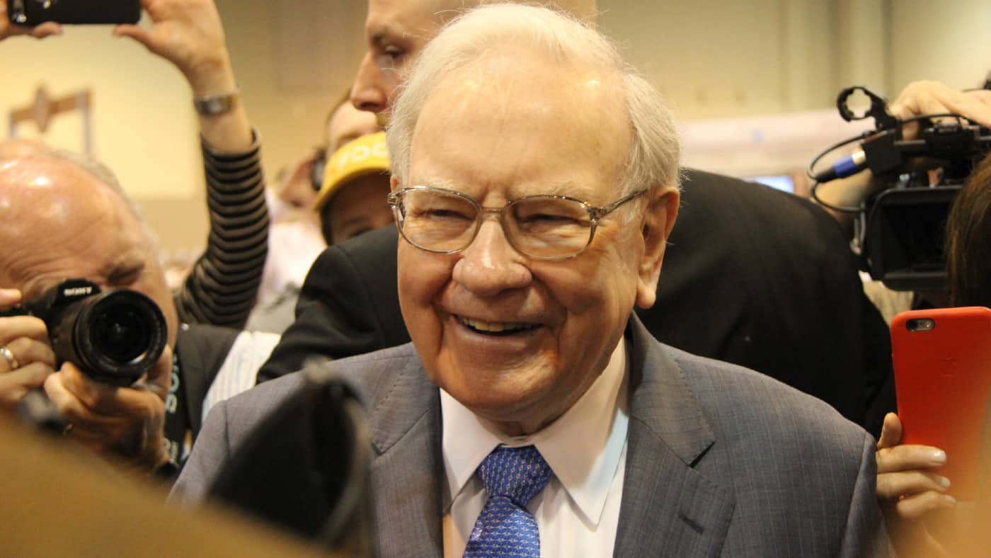 Warren Buffett at a Berkshire Hathaway AGM