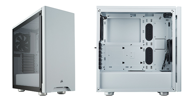 The corsair carbide pictured from front and side angles