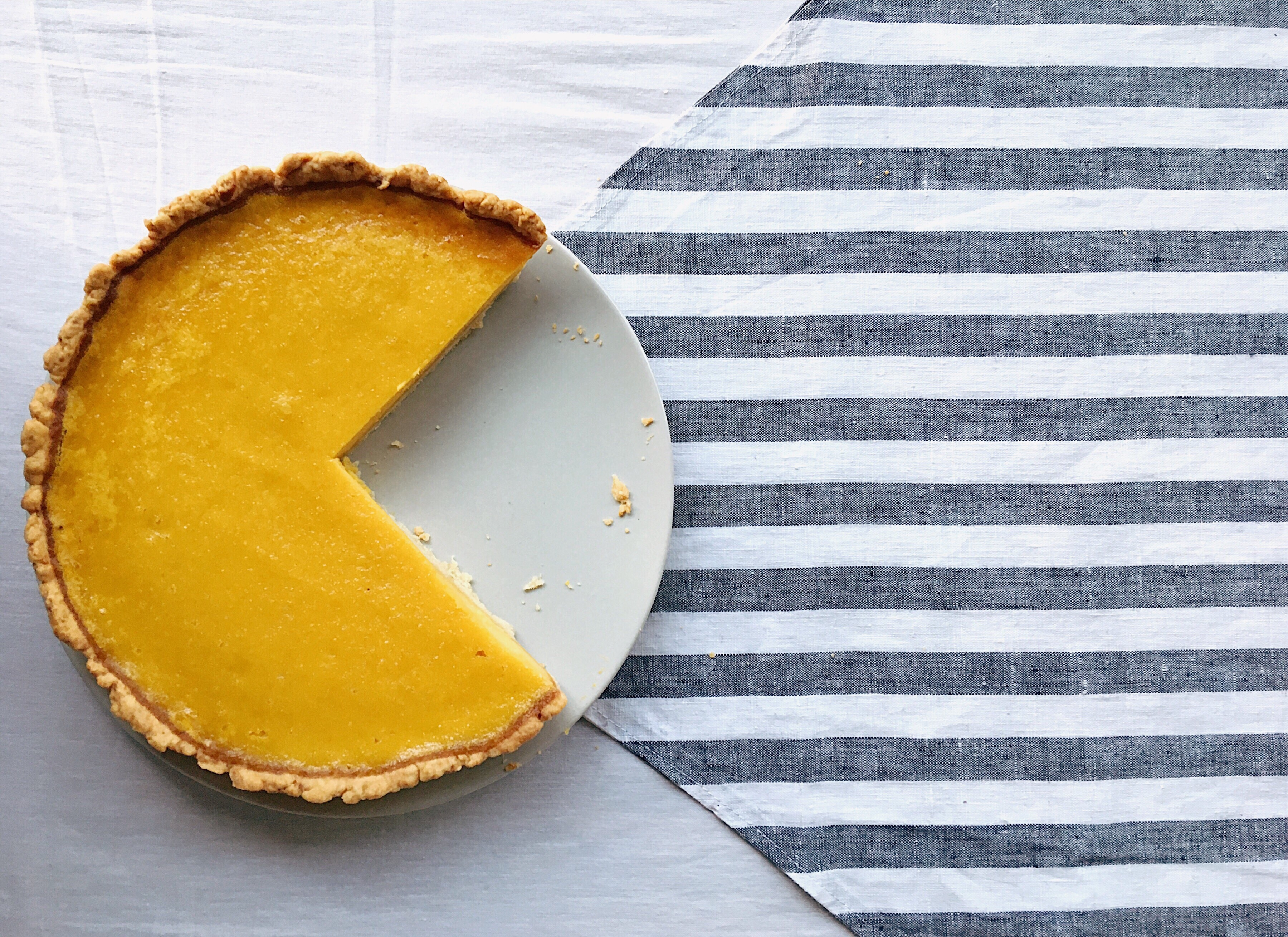Pie on table with a slice cut out; usage-based billing