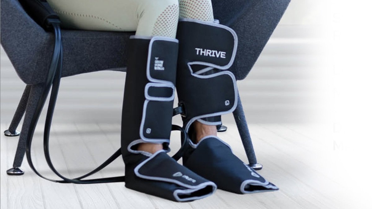 Get a leg up on soreness with this heat compression massager