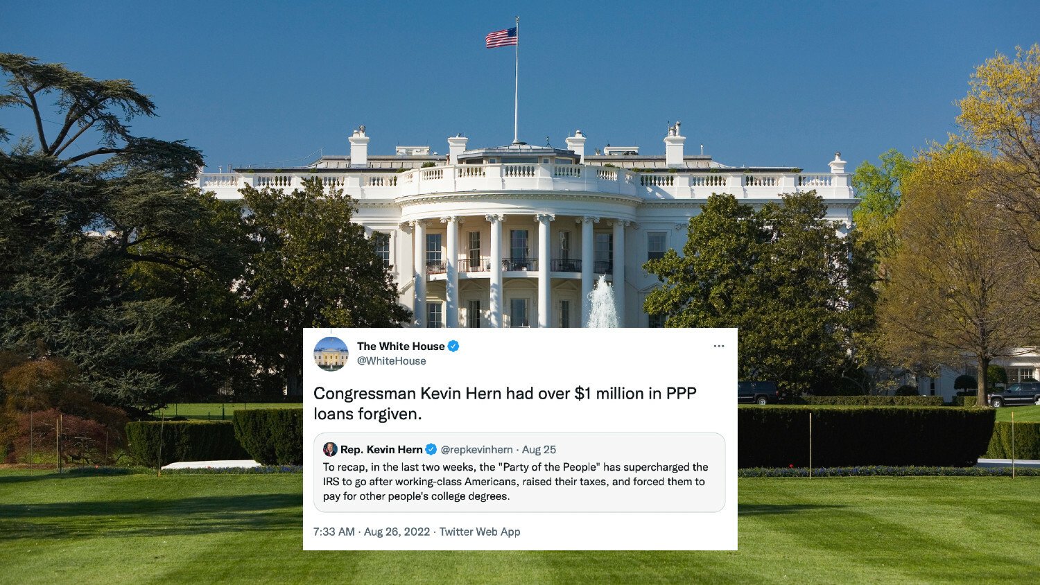 Official White House Twitter roasts GOP critics of student debt forgiveness