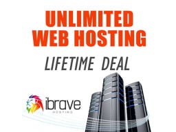 iBrave Cloud Web Hosting: Lifetime Subscription graphic.