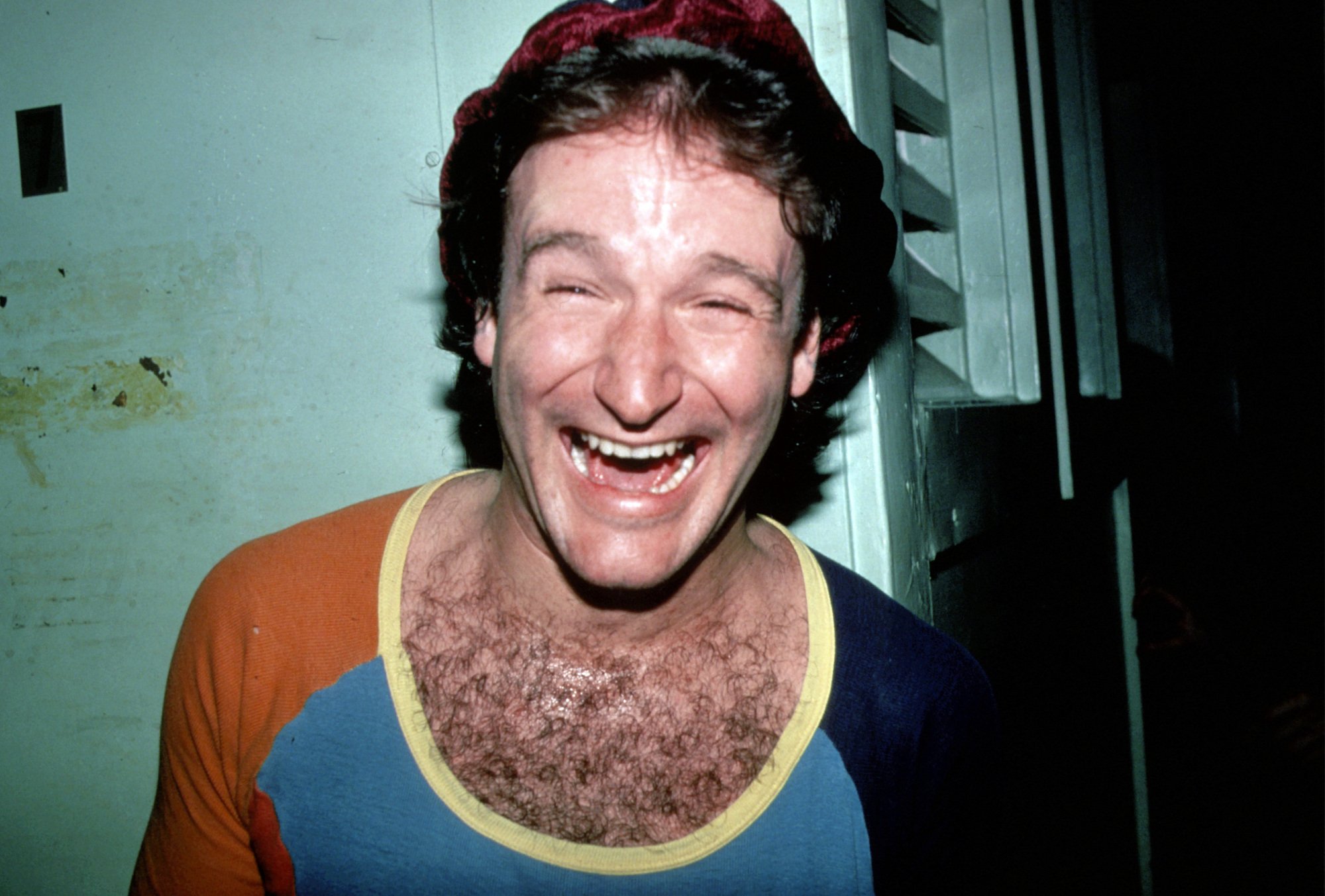 Robin Williams laughing in 1980