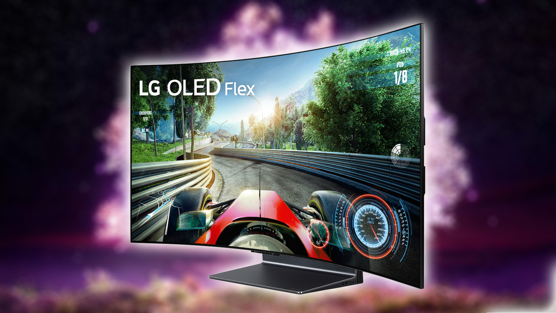 This bendy LG OLED TV follows Corsair’s gaming monitor curve