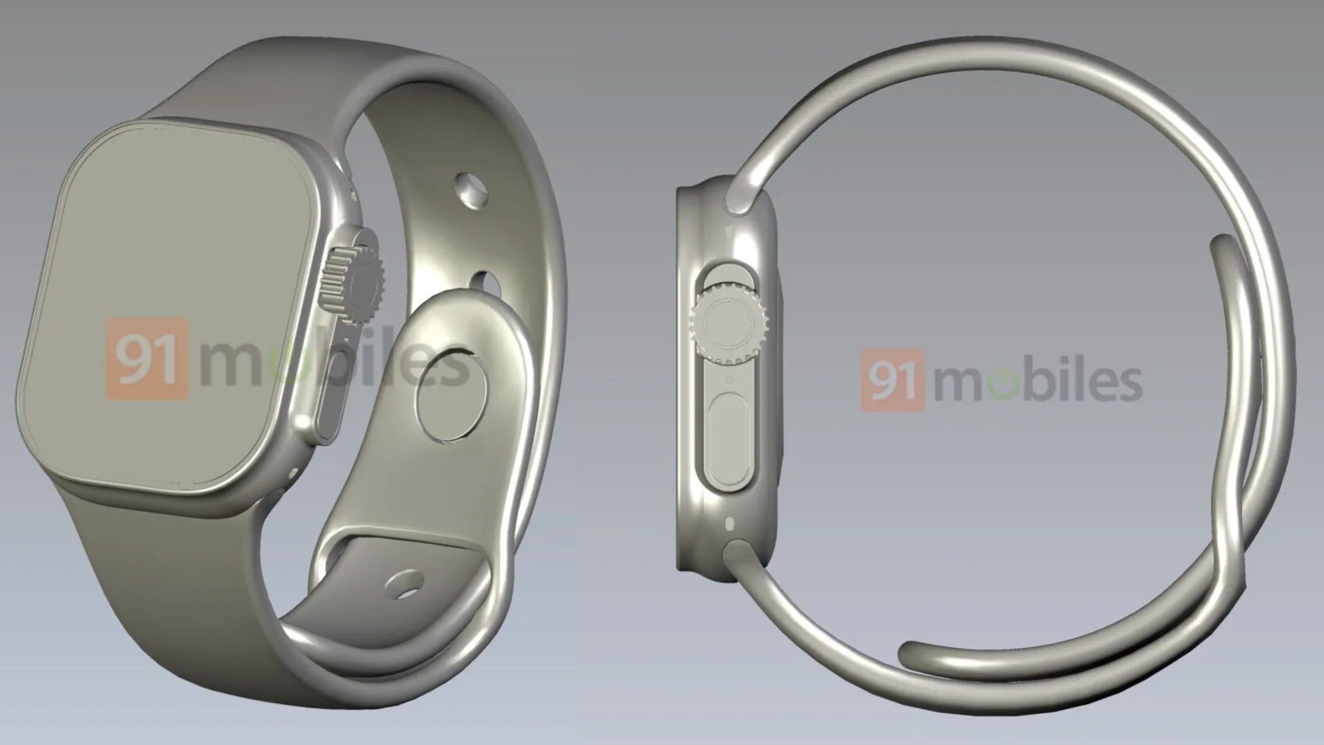 Apple Watch ‘Pro’ CAD Renders Show Flat Screen Design With Extra Button, Protrusion Housing Digital Crown and Side Button