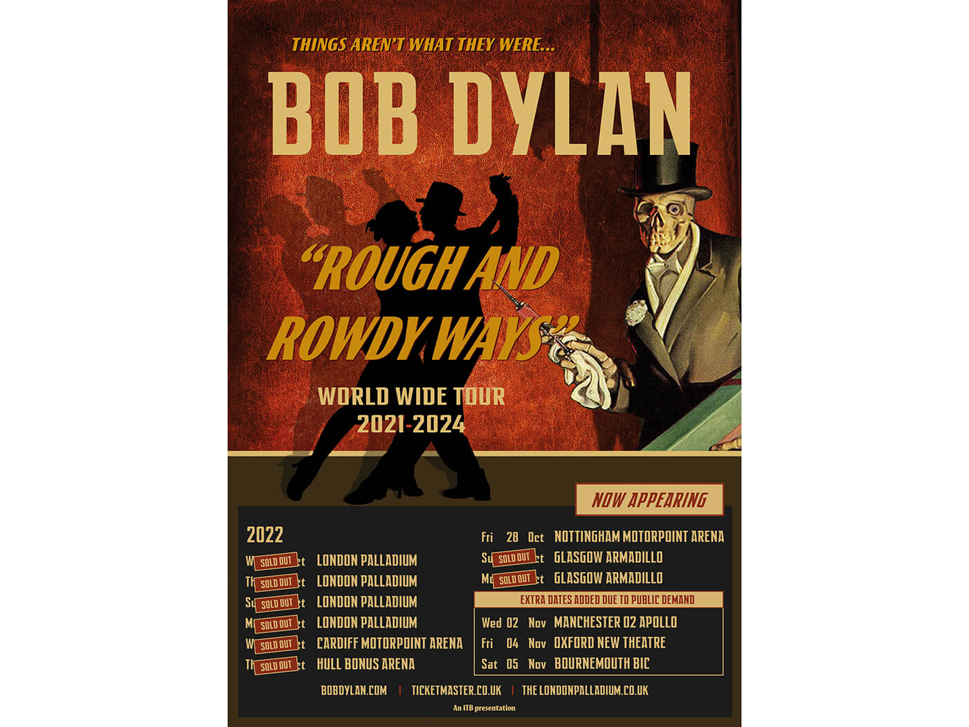 Bob Dylan adds new dates to UK tour