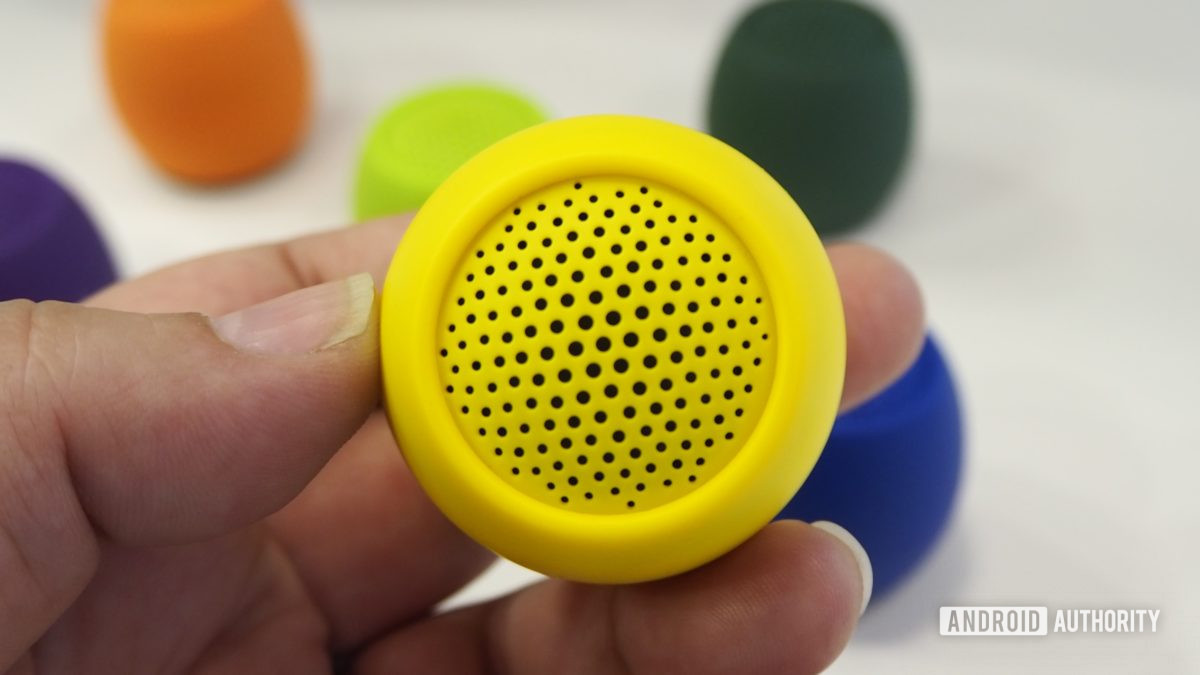 This itsy bitsy Bluetooth speaker is super loud and charges over USB-C or Qi