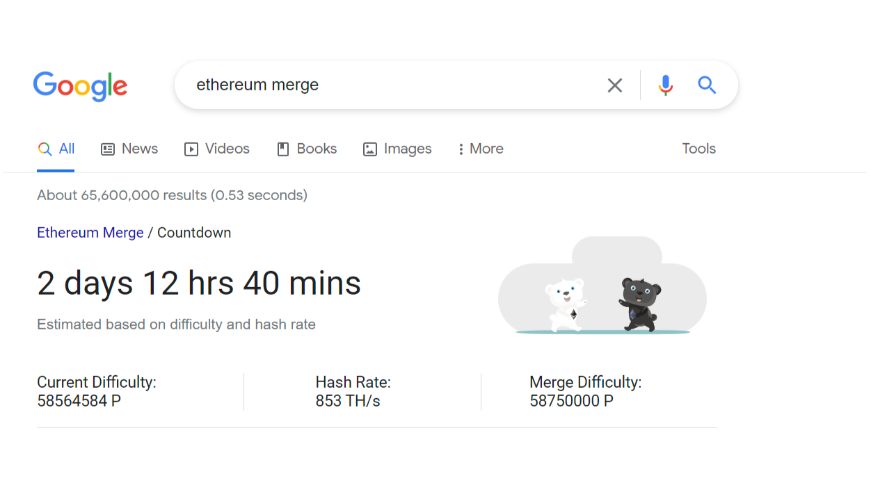 Even Google is counting down the hours to the end of ethereum GPU mining