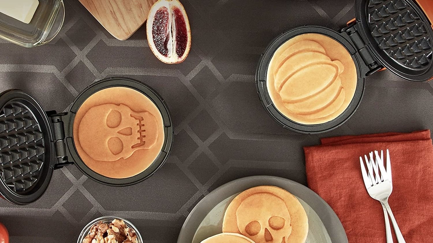 The TikTok viral Dash mini waffle maker has a Halloween version — and the two-pack is only $16