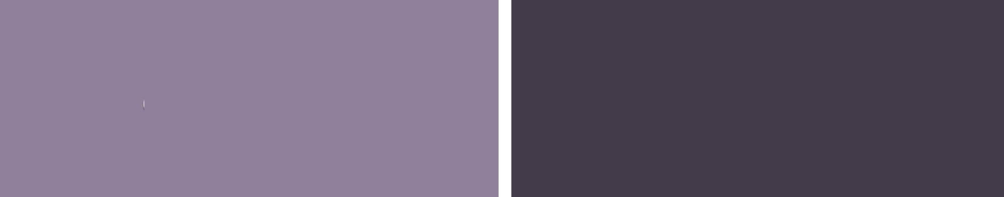 Two colors of purple, one light and grey-ish, the other very very close to charcoal.