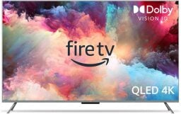 Amazon Fire TV with colorful abstract screensaver