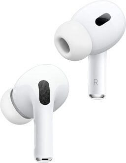 Two white airpods pro