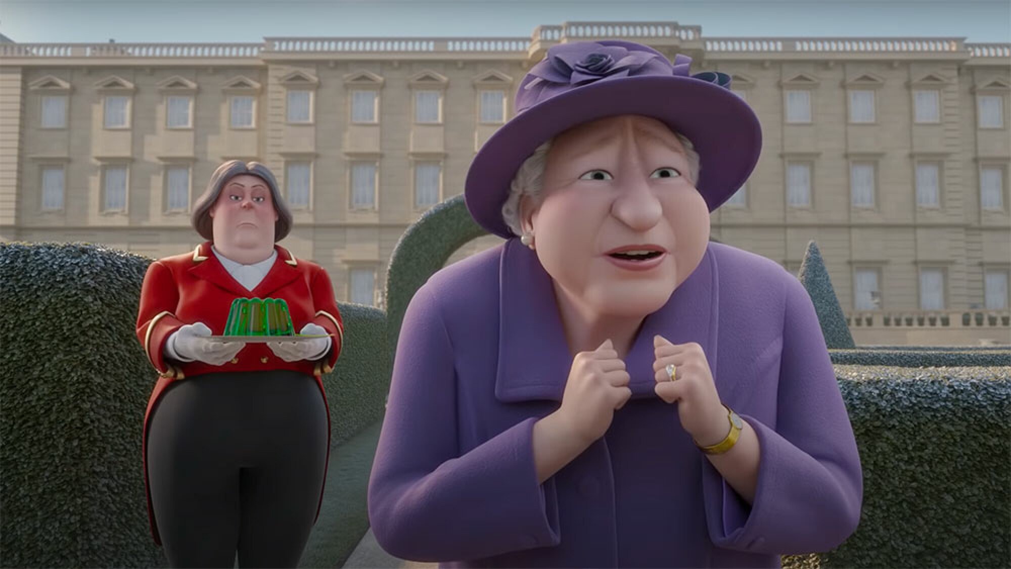 An animated version of Queen Elizabeth II