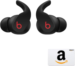 beats fit pro earbuds in black and amazon gift card