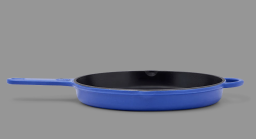 Blue cast iron pan