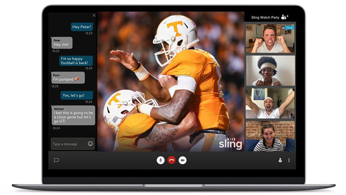 Sling is the first live streaming TV service to let you video chat with friends