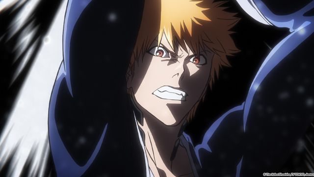 An image of Ichigo from Bleach. He’s holding his big sword up for a swing and is gritting his teeth as he does so.