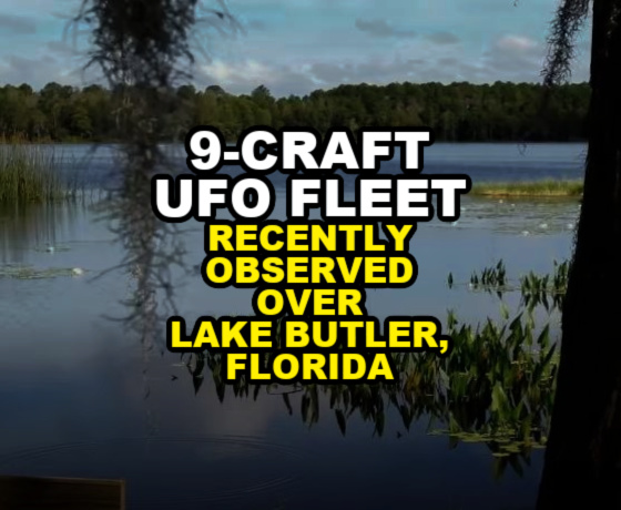 9-CRAFT UFO FLEET Recently Observed Over Lake Butler, Florida (SKETCH)
