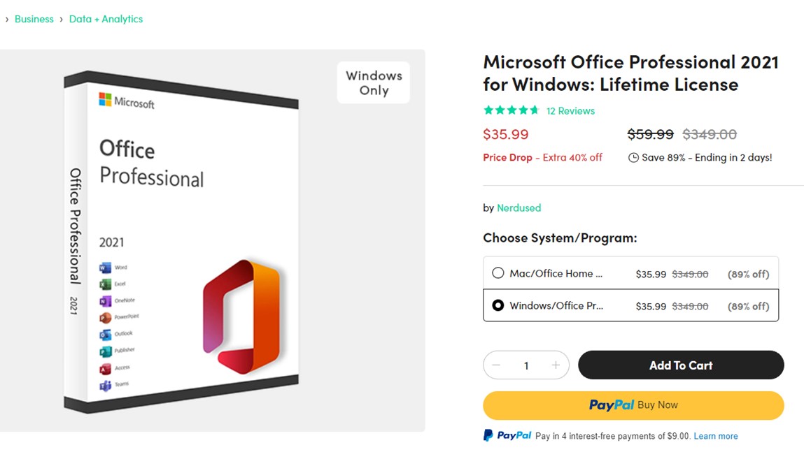Deal: Just $35.99 for Microsoft Office Professional 2021