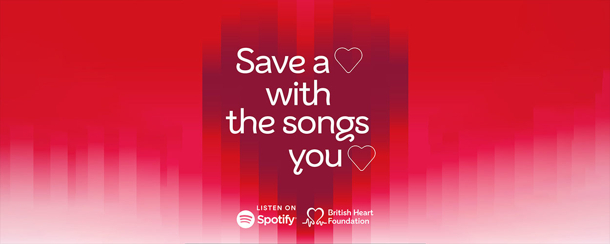 British Heart Foundation launches campaign to help people learn CPR with their favourite songs on Spotify