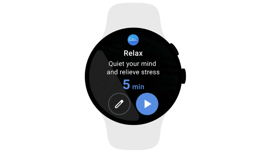 A graphic showing a Tile on Wear OS 3
