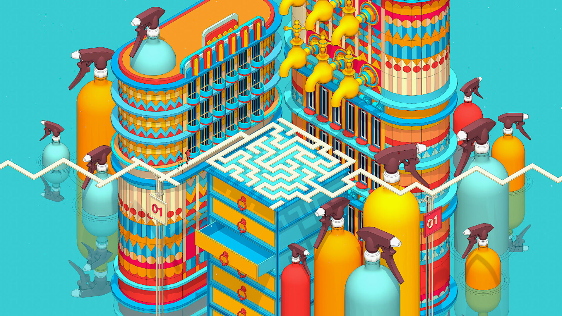 Solve rooftop mazes in the latest gorgeous Oleomingus game