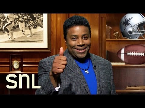 Kenan Thompson as Herschel Walker giving a thumbs up and smiling