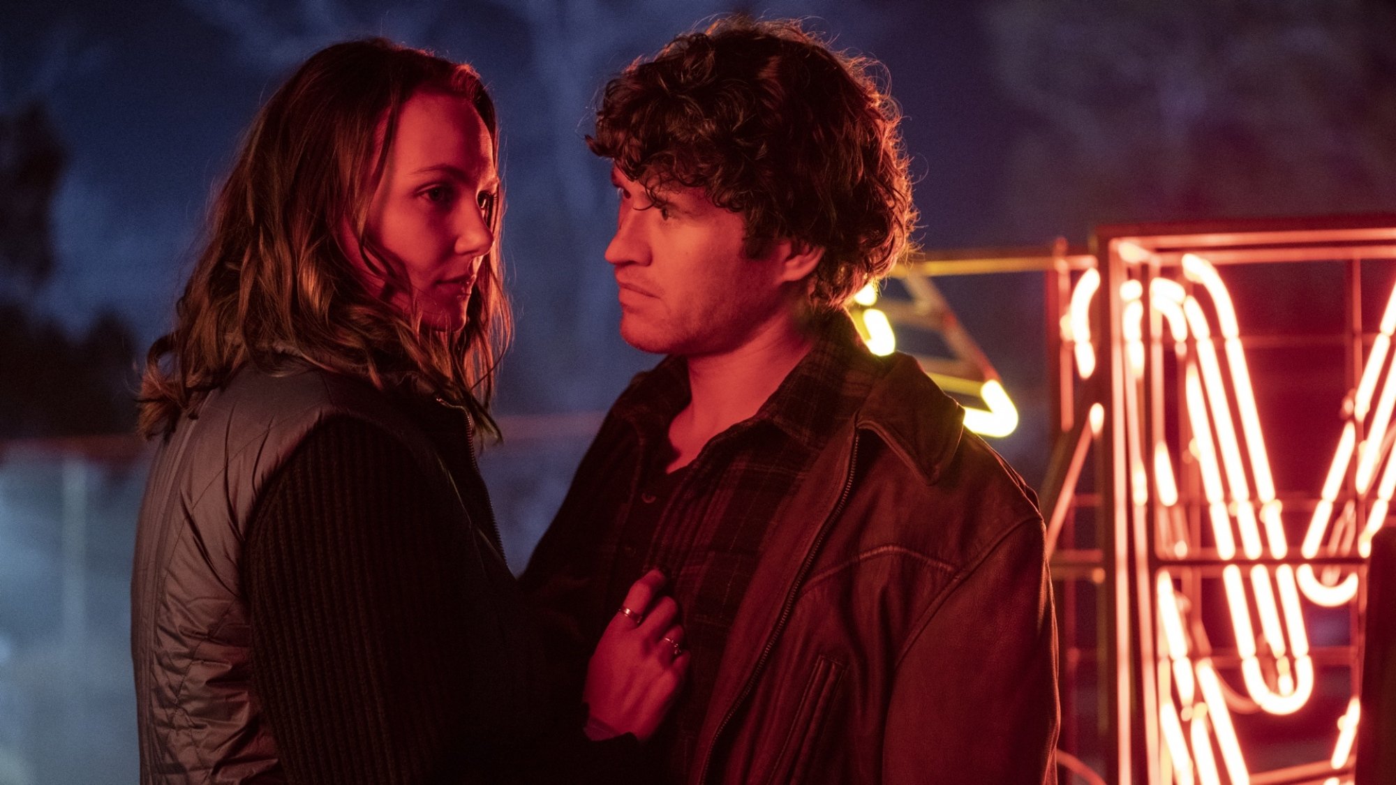 Andi Matichak and Rohan Campbell in "Halloween Ends"