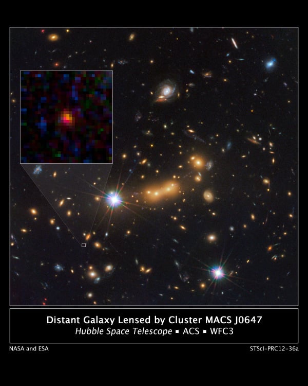 Hubble seeing distant galaxy