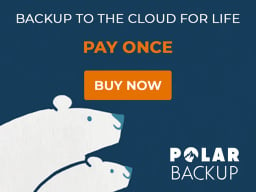 polarbackup cloud storage logo with buy now button