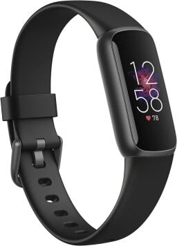 Black and graphite Fitbit Luxe fitness tracker watch