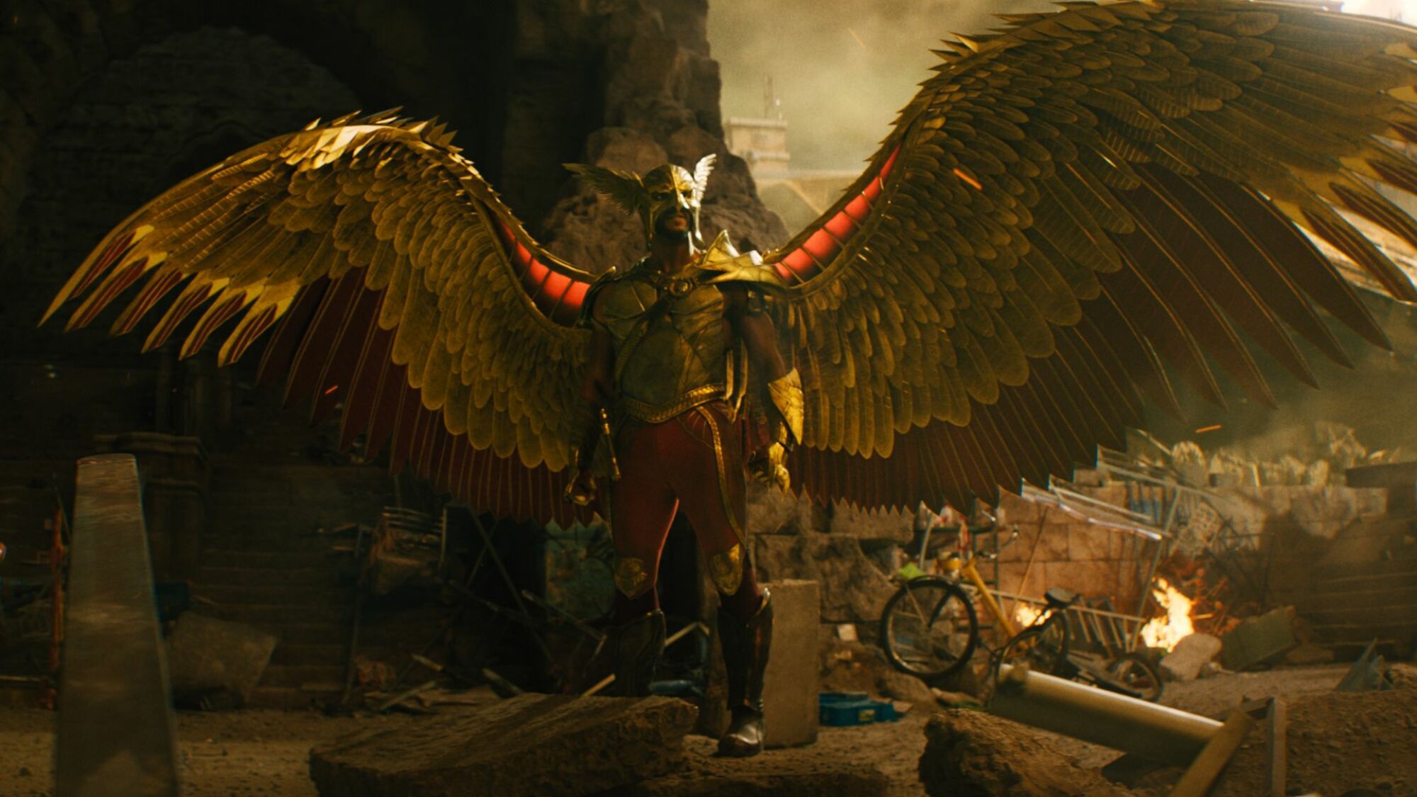 Aldis Hodge as Hawkman in "Black Adam." 