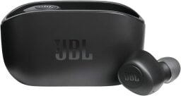 the JBL VIBE 100 TWS earbuds with their case