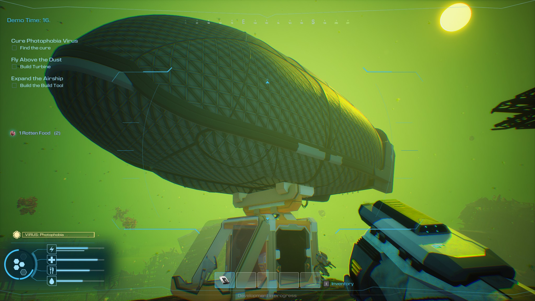 Here’s a survival game first: I just went fishing for giant moths off the edge of my blimp