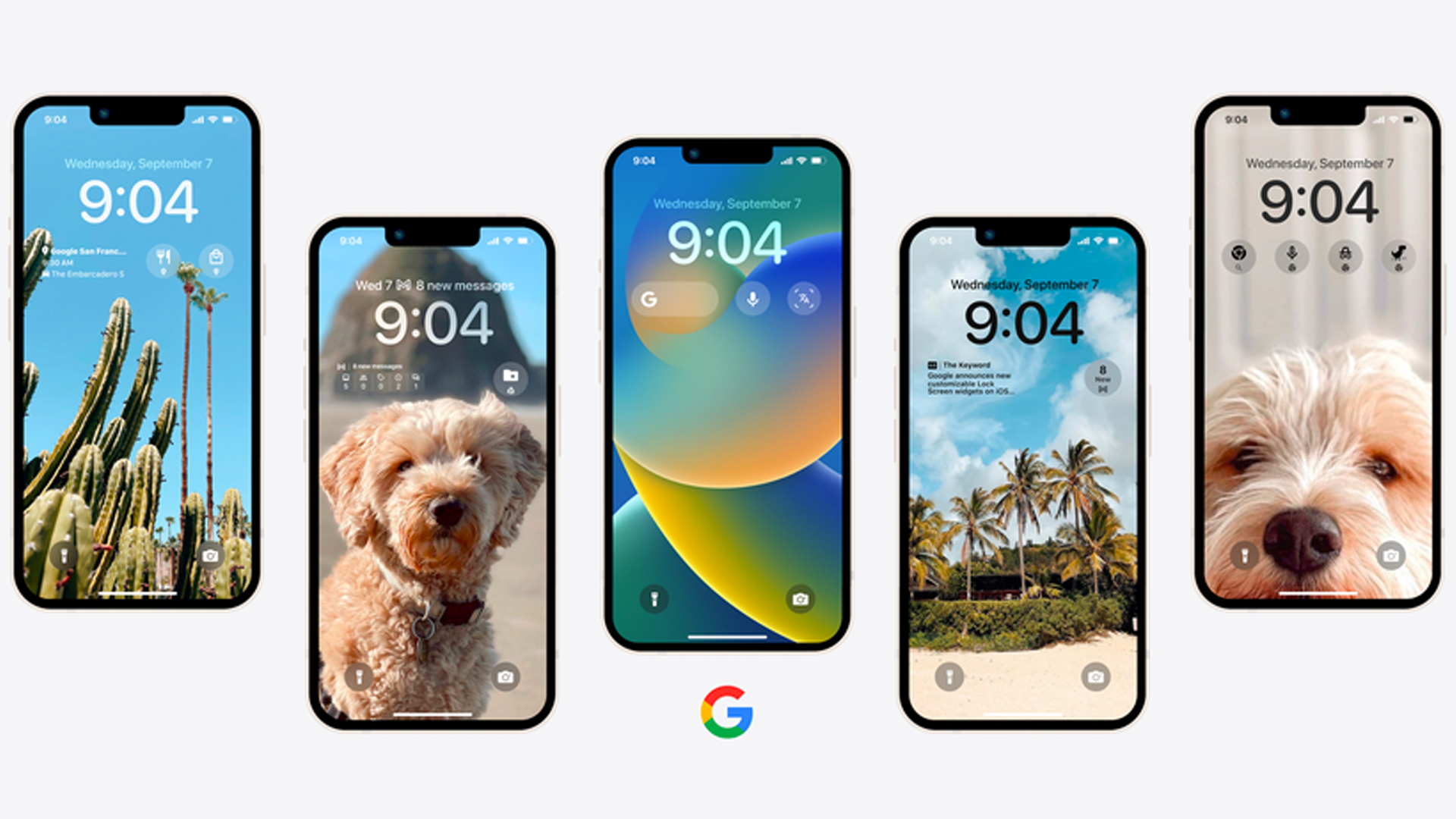 iOS 16 widgets from Google's apps