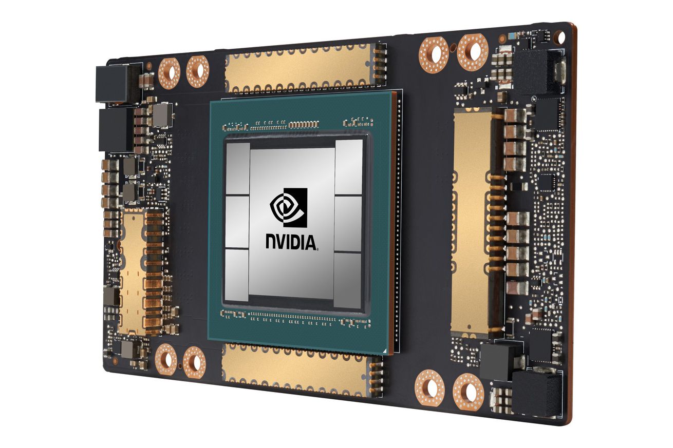 Image of an Nvidia A100 card.