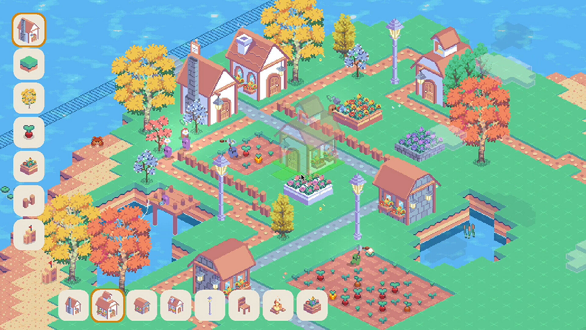 Plop down cities in Gourdlets’ free demo, a Townscaper-like with cute visitors