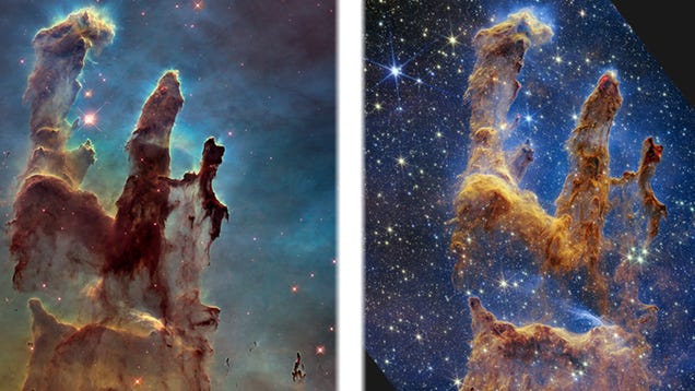 Webb Telescope Images the Pillars of Creation
