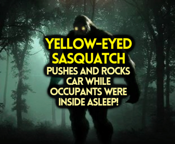 YELLOW-EYED SASQUATCH Pushes & Rocks Car While Occupants Were Inside Asleep!