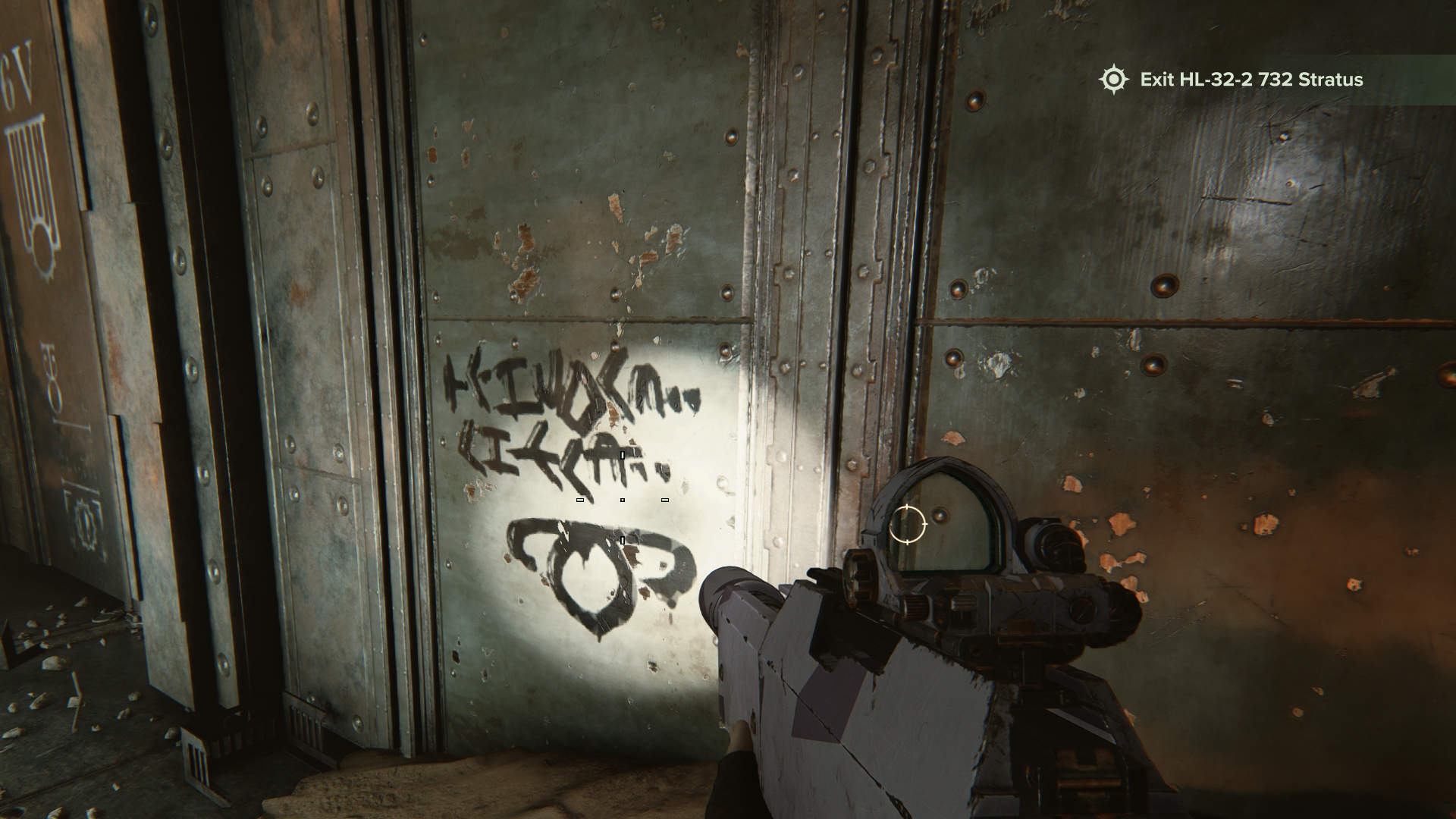 Darktide easter egg: graffiti that says 