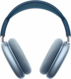 airpods max headphones in sky blue