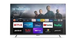 Amazon Omni Fire TV with streaming apps on screen