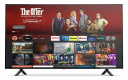 Amazon Fire TV with streaming apps on screen