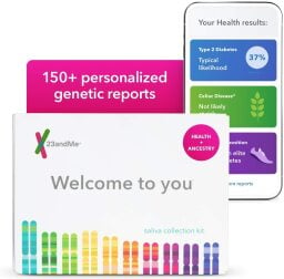 23andMe DNA testing kit with 150+ genetic reports
