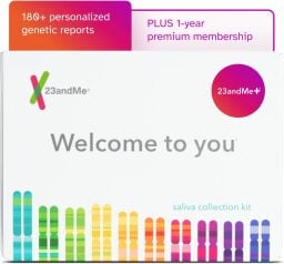 23andMe test with 180+ genetic reports and one-year premium membership