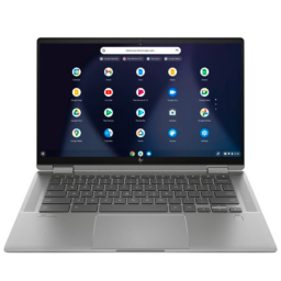 HP Chromebook on white background