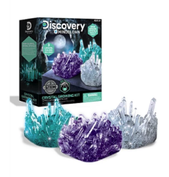 Crystal growing set for kids with box and three crystals