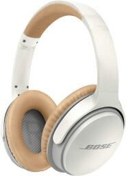 white and tan bose soundlink wireless headphones II