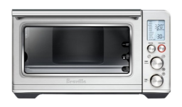 Breville oven air fryer with time and temperature on screen